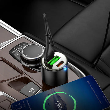 Hoco 3-Port Car Charger – 25W PD Fast Charging, Universal Compatibility
