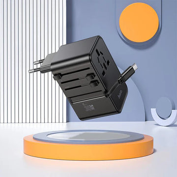 Hoco AC18 Universal Charger with Retractable Cable