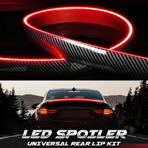 Universal LED Spoiler Lip Kit – Aerodynamic Rear Wing with Integrated Light Strip