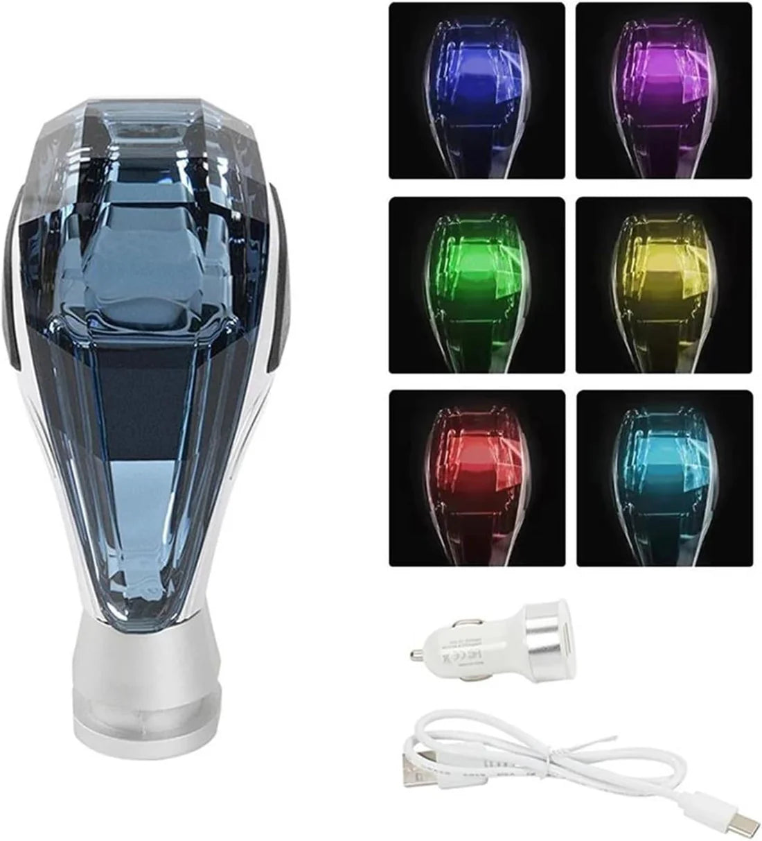 Modengzhe 7-Color Crystal Gear Lever – LED Shifter for Toyota