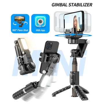 KHM 3-in-1 Smart Handheld Gimbal – Stabilizer, Selfie Stick, and Tripod for Smartphones